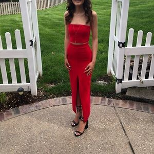 Size 2, 2 piece red formal dress!